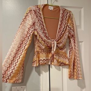 Dee Eily Multicolor Bell Sleeve Shirt